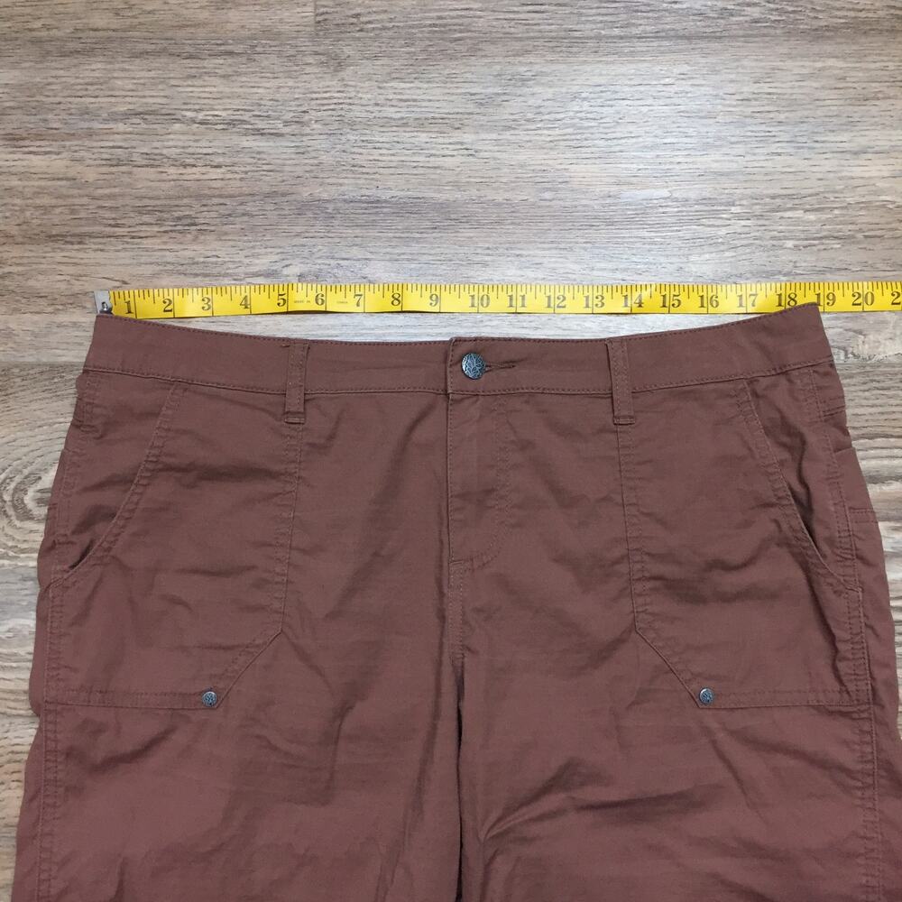 PrAna Outdoor Hiking Bermuda Shorts 14 Brown Organic Cotton Granolagirl Earthy - Picture 4 of 9